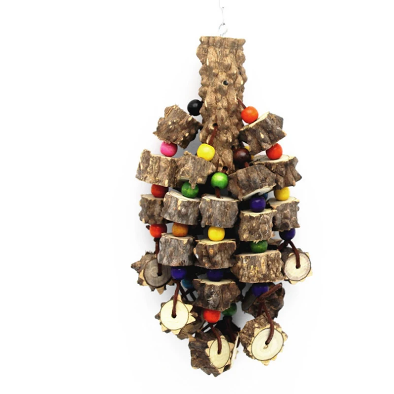 

Wooden Pet Birds Swing Parrot Toys Climbing Bite Chewing Toys For Pet Bird toys Birdcage Pendant Decoration Supplies Accessories