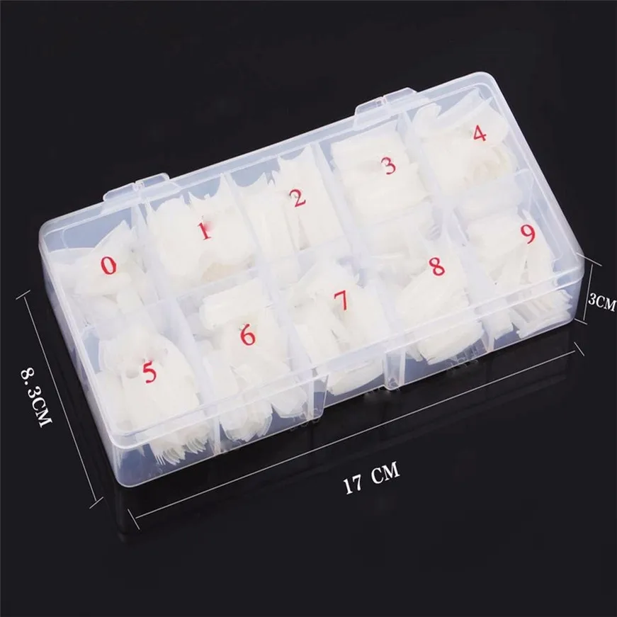 2017 A# Box 500Pcs Clear White Natural French False Acrylic Nail Art Tips UV Gel DIY | Красота и здоровье