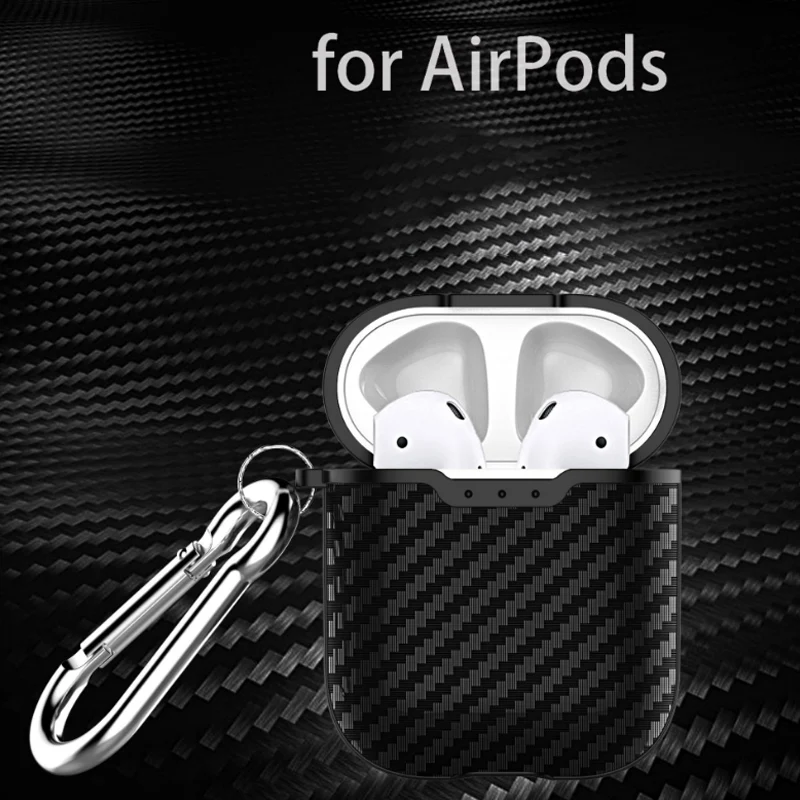Новый карбоновый чехол для наушников Защитный AirPods Bluetooth беспроводной Чехол Apple