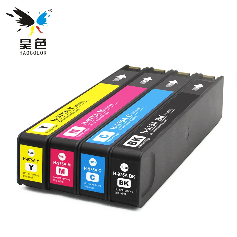 4x HAOCOLOR восстановленные чернильные картриджи для HP975 HP975A HP pagewide 352dw 377dw/dn 52dw/dn 552dw MFP