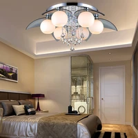 led e27 nordic iron crystal glass led lamp led light ceiling lights led ceiling light ceiling lamp for foyer bedroom hall