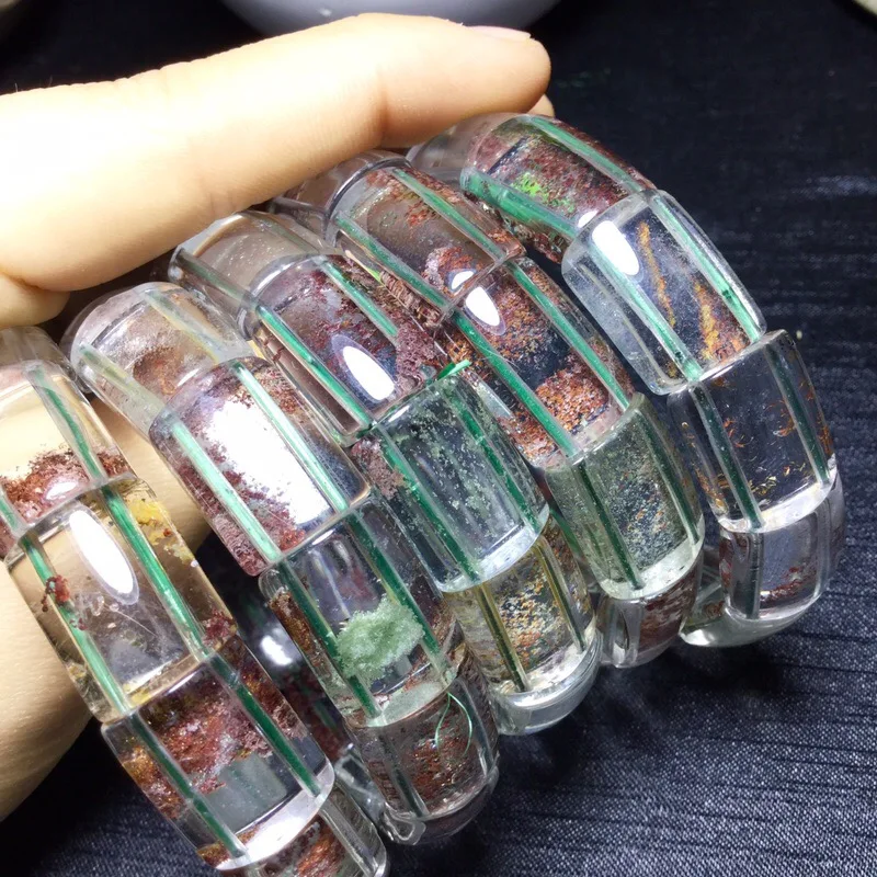 Мужские и женские модели с натуральным зеленым призраком браслет близорукостью