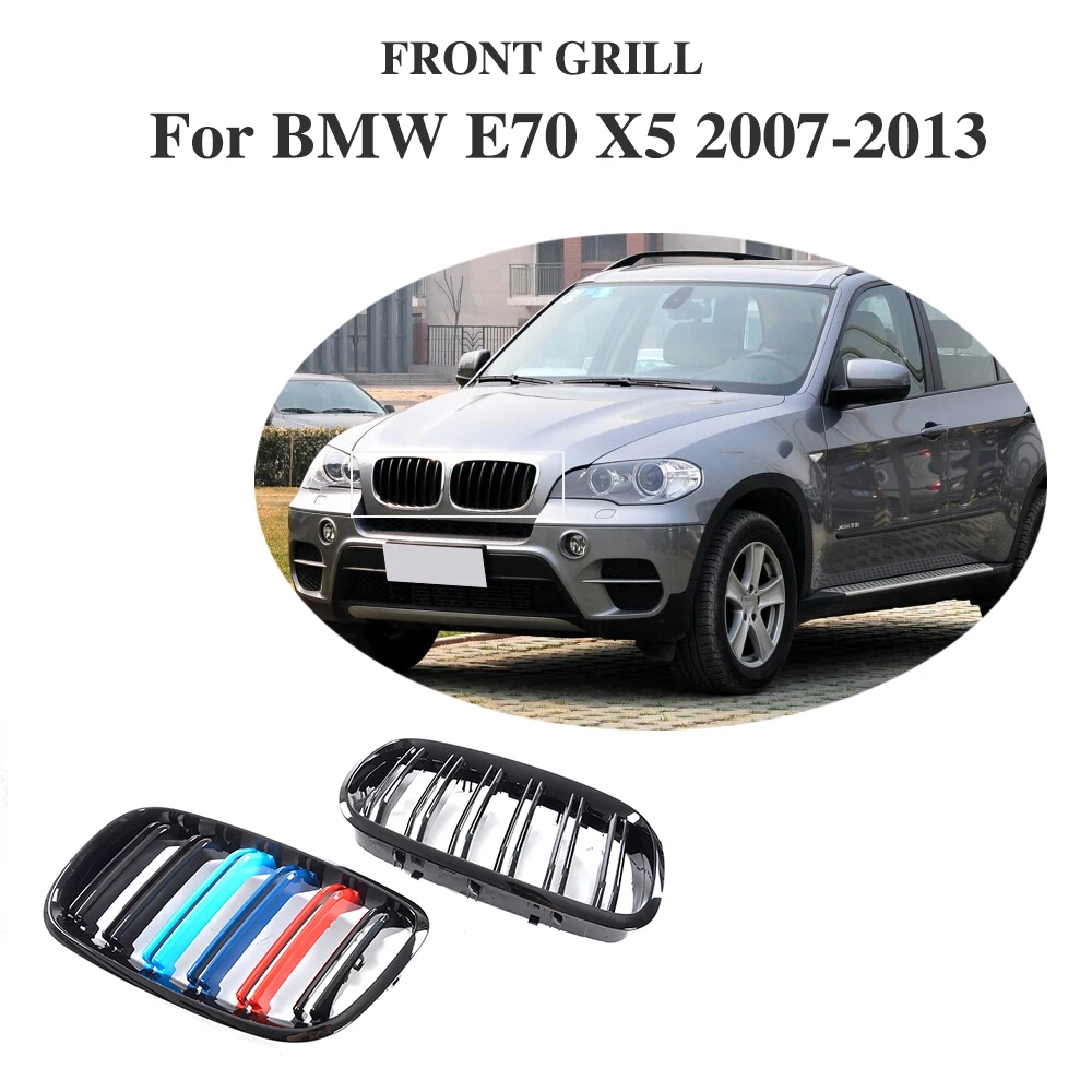 

ABS Car Cover Decoration Front Grille Trim For BMW E70 X5 SUV 4 Door 2007-2013
