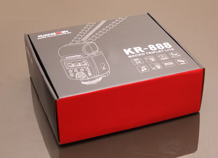 Первая в мире вспышка kuangren K-888 Выдвижная Макро Вспышка sptriple eed Light GN58 для камеры Canon