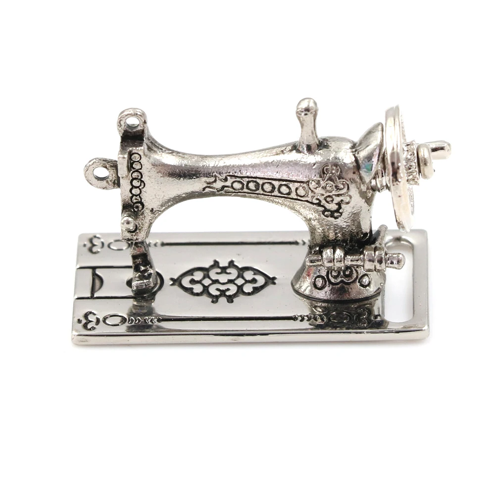 1PCS 1:12 миниатюрная винтажная швейная коробка с ножницами-иглами, набор для украшения кукольного домика, аксессуары, мебельная игрушка, рождественский подарок для ребенка - Цвет: 1PCS