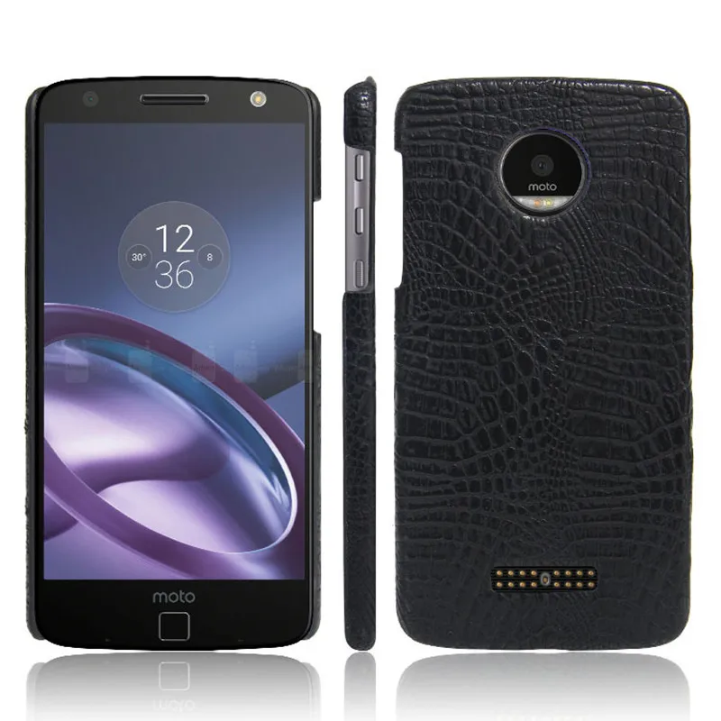 Для Motorola Moto Z Force Droid Роскошные Крокодиловой Кожи Кожа задняя Крышка Защитные