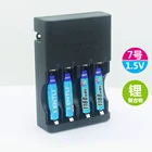 KENTLI 4 шт. 1,5 v 1180mWh мАч литий-ионная аккумуляторная элементов питания типа AAA + 4 слота зарядное устройство для никель-кадмиевых или никель-металл-AAA Зарядное устройство