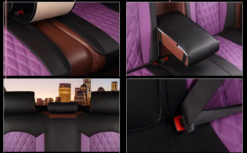 Car Seat Cover Auto Interior Seats Covers Leather for lada 2107 2110 2114 granta kalina largus priora samara vesta