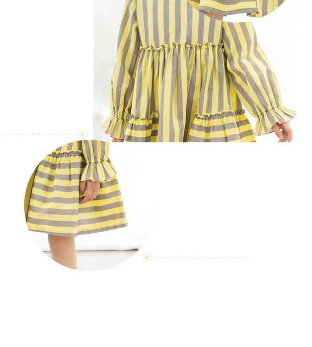 

2019 Girls Clothing Spring And Autumn New High Quality Girl Dress Fashion Striped Princess Dress For Girls