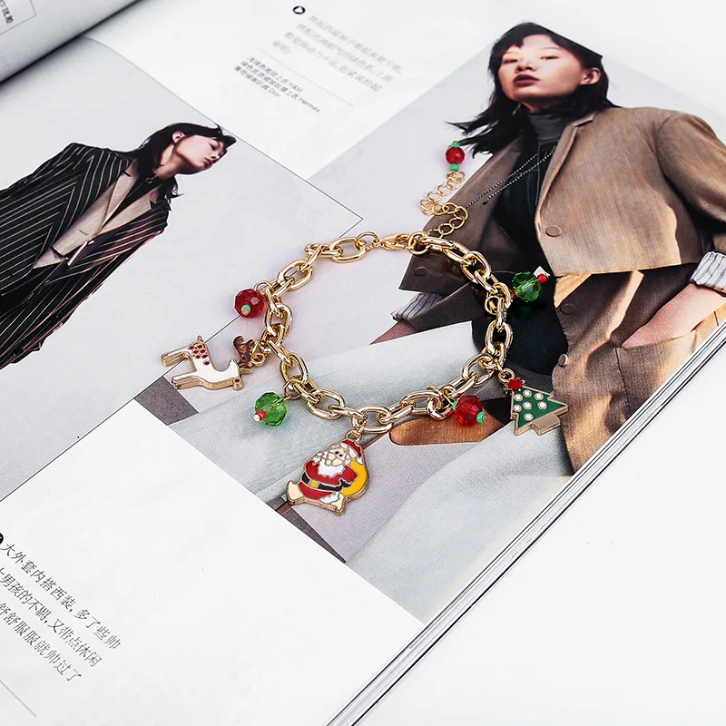 Новые серебряные браслеты зимний горячий Рождественский браслет DIY Снежинка