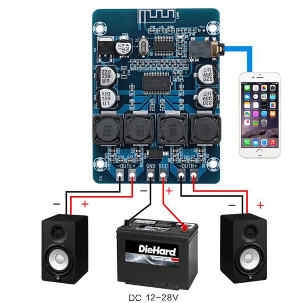 45 Вт * 2 Bluetooth цифровой усилитель мощности плата аудио модуль усиления AUX декодер |