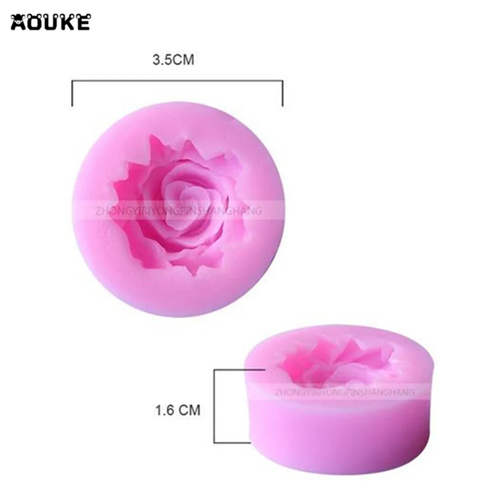 Силиконовая форма для 3D розы помадки торта формы шоколада конфет печенья