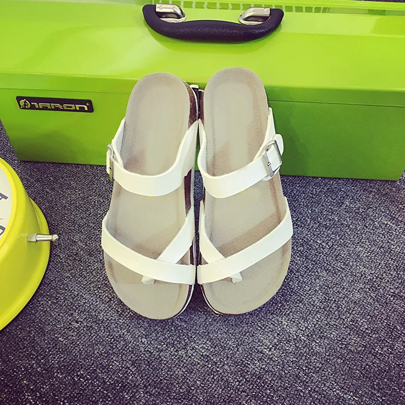 MVP BOY 2019 New fashion Summer Lovers Cork Slippers Men Casual Beach Solid Color Flip Flops Slides Shoe Flat with Size 35-44 |
