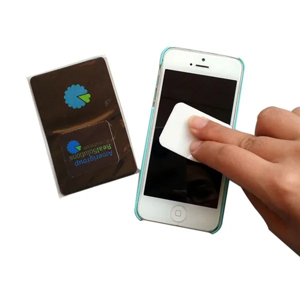 2500 шт. наклеек для очистки экрана/стеклоочиститель экрана + собственный логотип