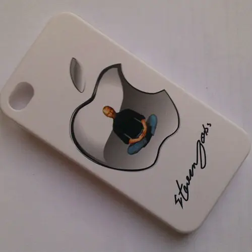 Free shipping 100pcs/lot Steve Jobs Plastic Scrub Hard Back Case Cover For iPhone 4 4S Memorial iphone |