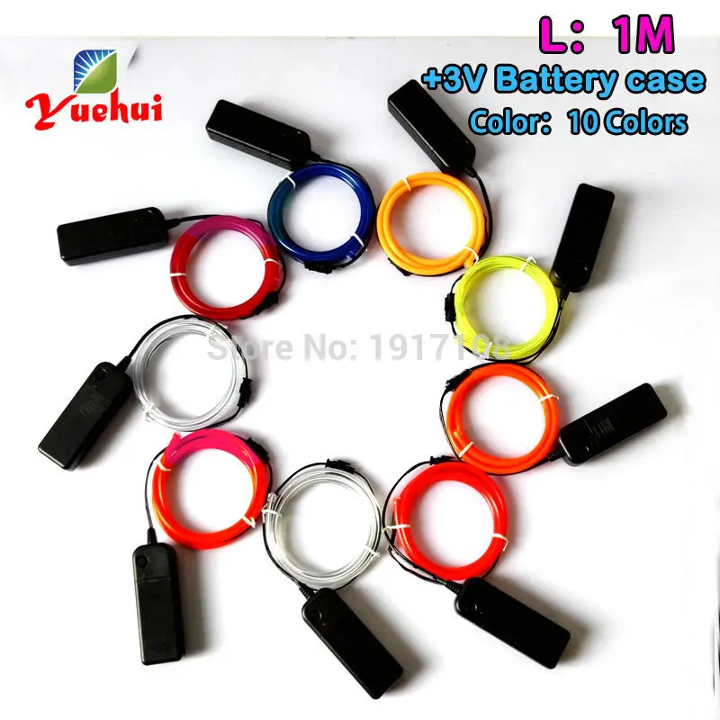 Фонарик диаметром 5 0 мм модный светящийся неоновый провод 1 метр и 10 цветов | Дом