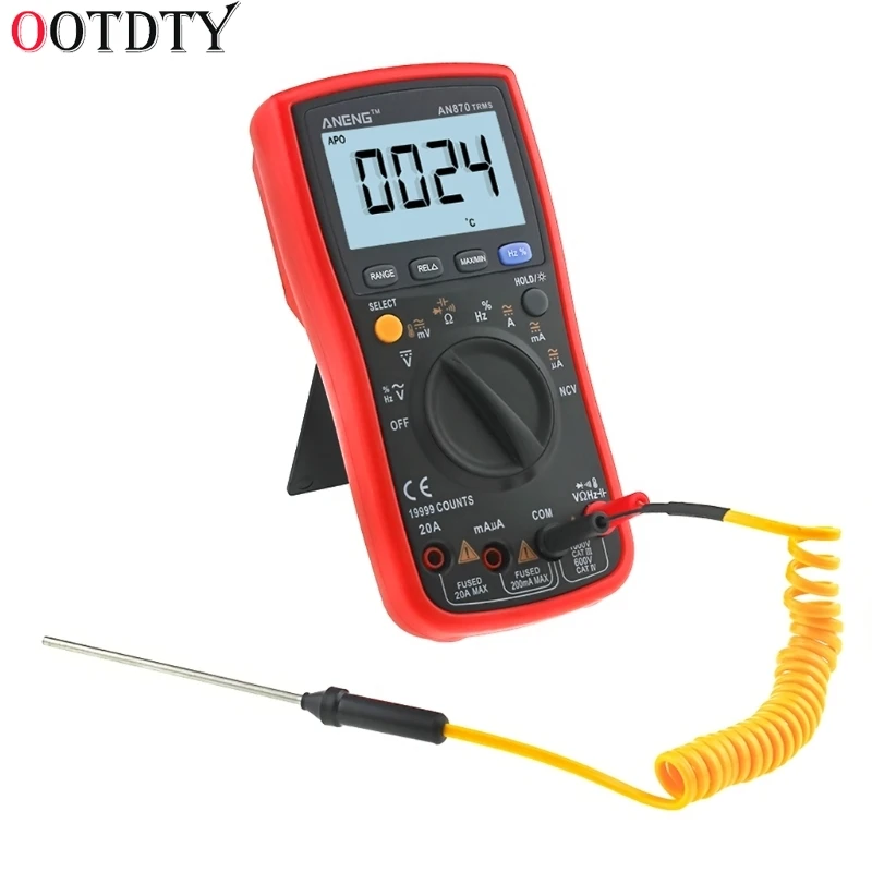 Цифровой мультиметр OOTDTY AN870 19999 отсчетов True RMS амперметр напряжения измеритель