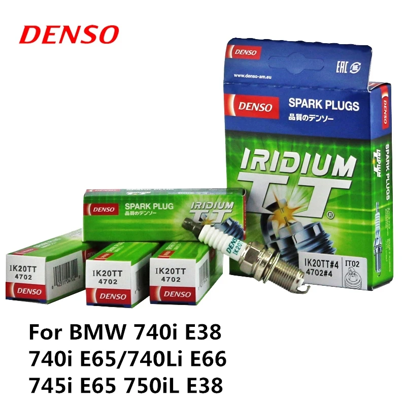 4 шт./компл. DENSO автомобильная свеча зажигания для BMW 740i E38 E65/740Li E66 745i E65 750iL Иридий