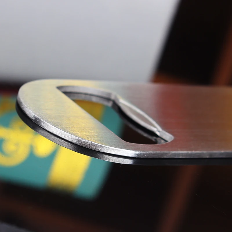 1pc 17.8cm Durable Beer Bottle Opener Stainless Steel Flat Speed Bottle Cap Opener Remover Bar Blade Kitchen Tools