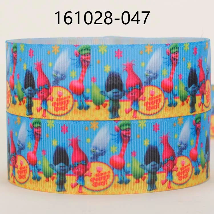 Новые продажи 50 ярдов Счастливый мультфильм тролли ленты печатных grosgrain
