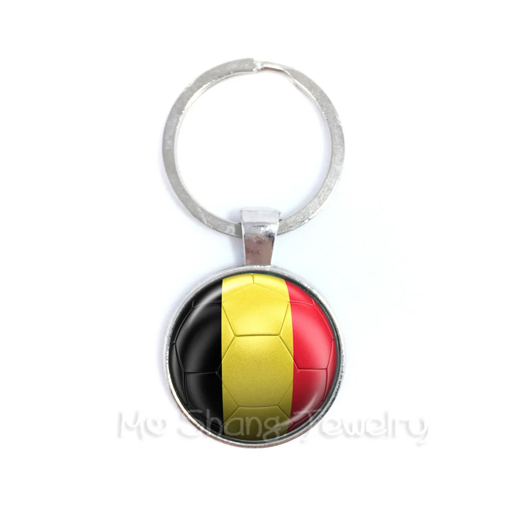 2018 New Football Key chians Product Word Cups National Flag Iceland,Belgium,Germany,Denmark,Poland Soccer Souvenirs Keyring