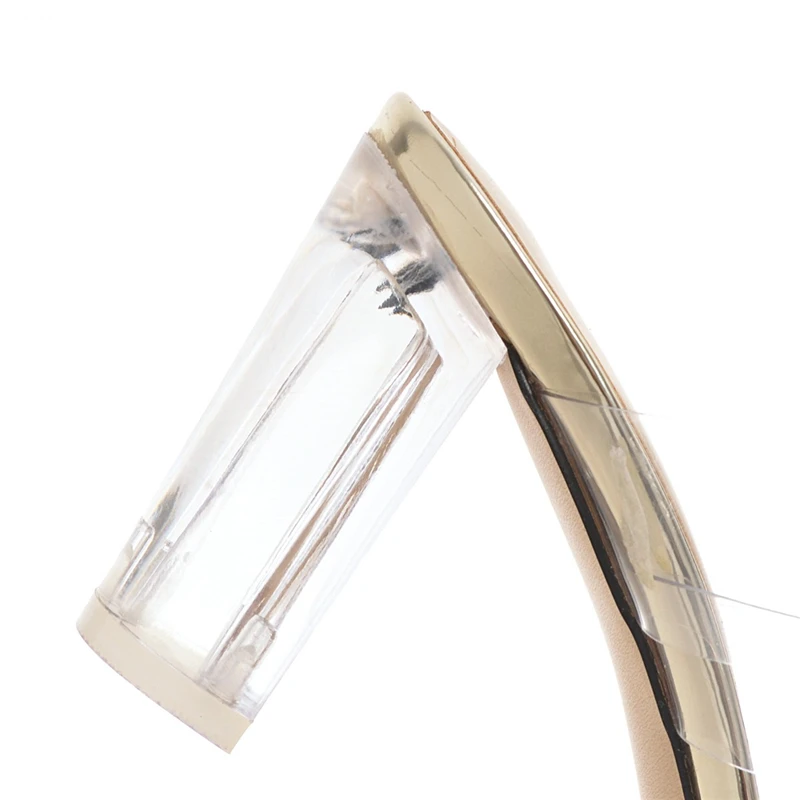 Новые ПВХ белые прозрачные шлепанцы с открытым носком пикантная обувь