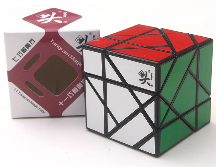 Dayan Tangram Cube/Экстрим Stickerless/черный кубик головоломка идея подарка для X'mas день