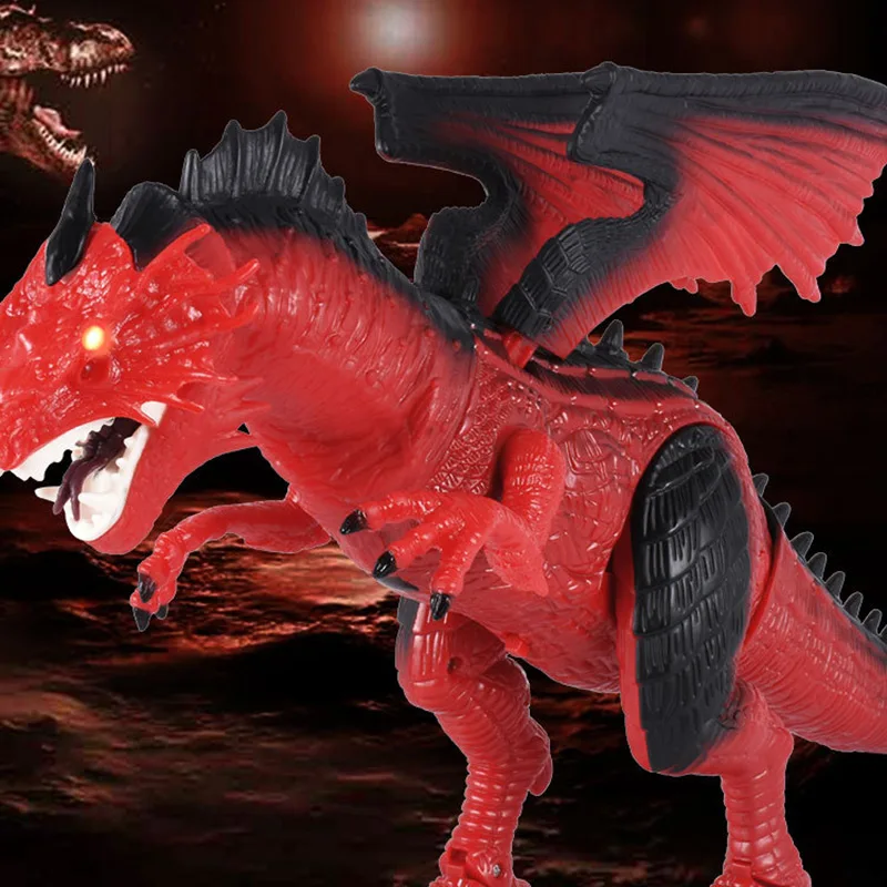 Пульт дистанционного управления RC Дракон ходьба динозавр игрушка с легким