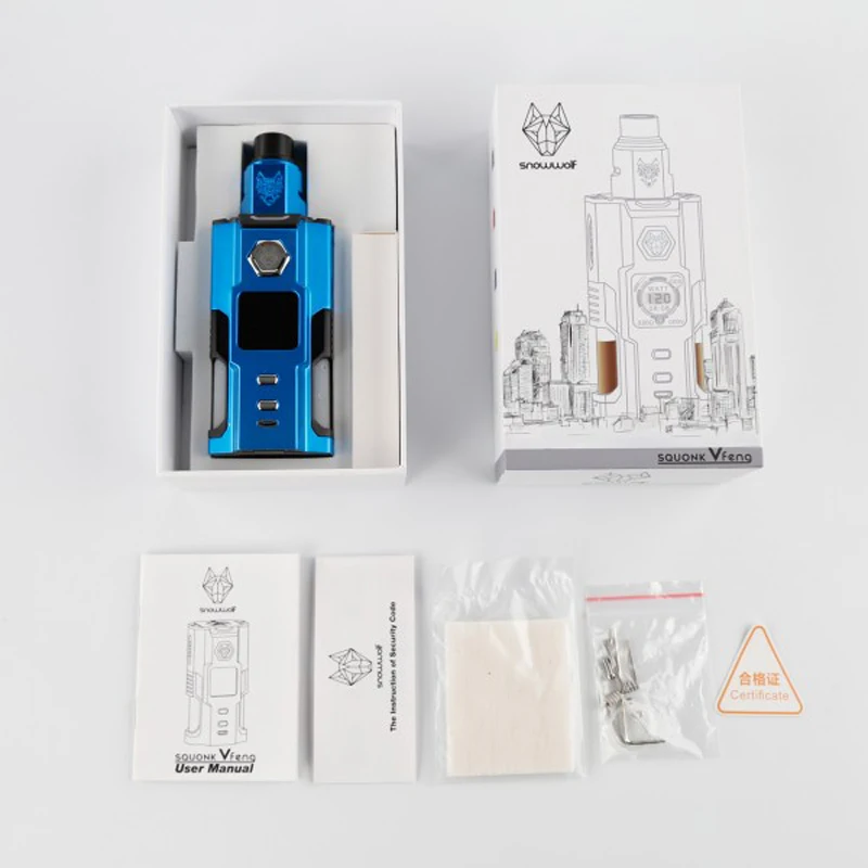 Оригинальные электронные сигареты Snowwolf squonk Vfeng комплект Squonk поле Mod RDA Vape