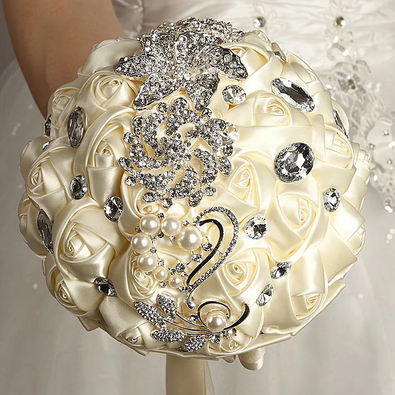Искусственные Свадебные цветы букеты Великолепный Кристалл Свадебный букет