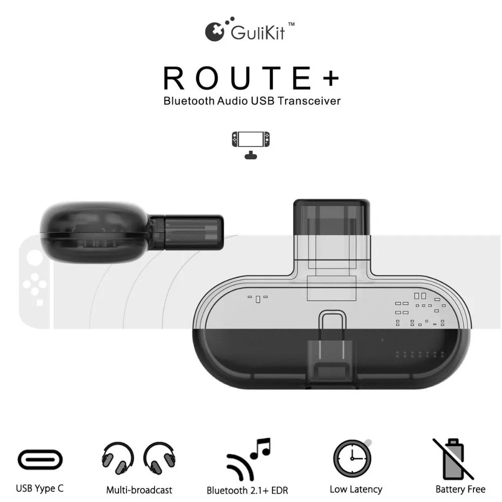 Gulikit Route + PRO беспроводной CSR Bluetooth 2 1 EDR type C USB адаптер аудио Кепка с символикой