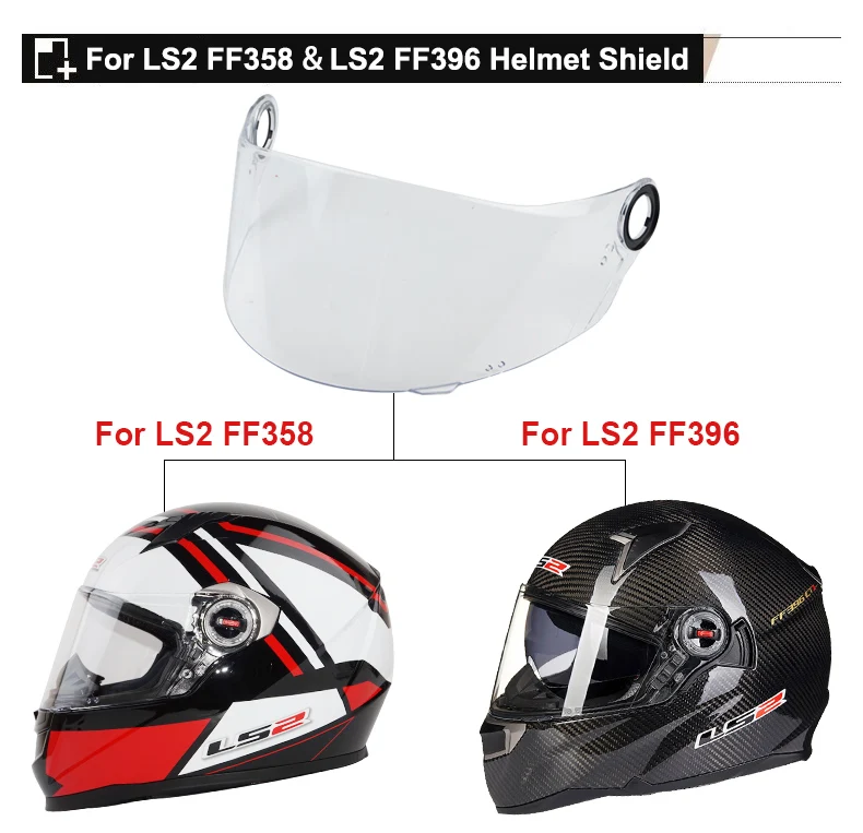 LS2 шлем лицевой щит для LS2 FF396 Полный мотоциклетный шлем FF358 FF392 шлемы черный прозрачный серебряный сменный козырек