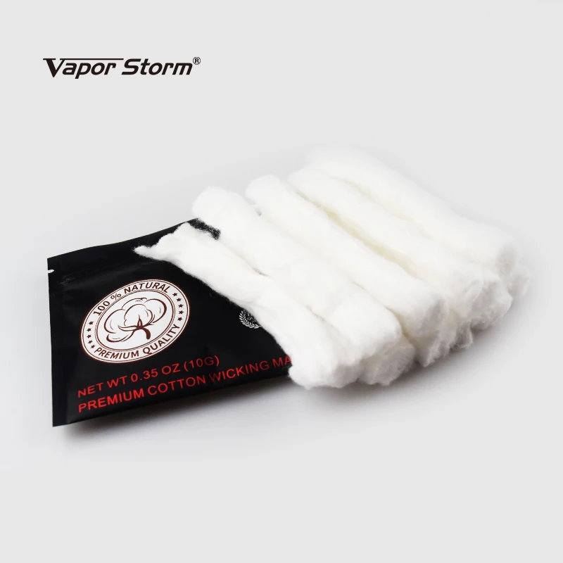Оригинальный vapor storm органический хлопок король для DIY RDA RBA фитиль нагревательная