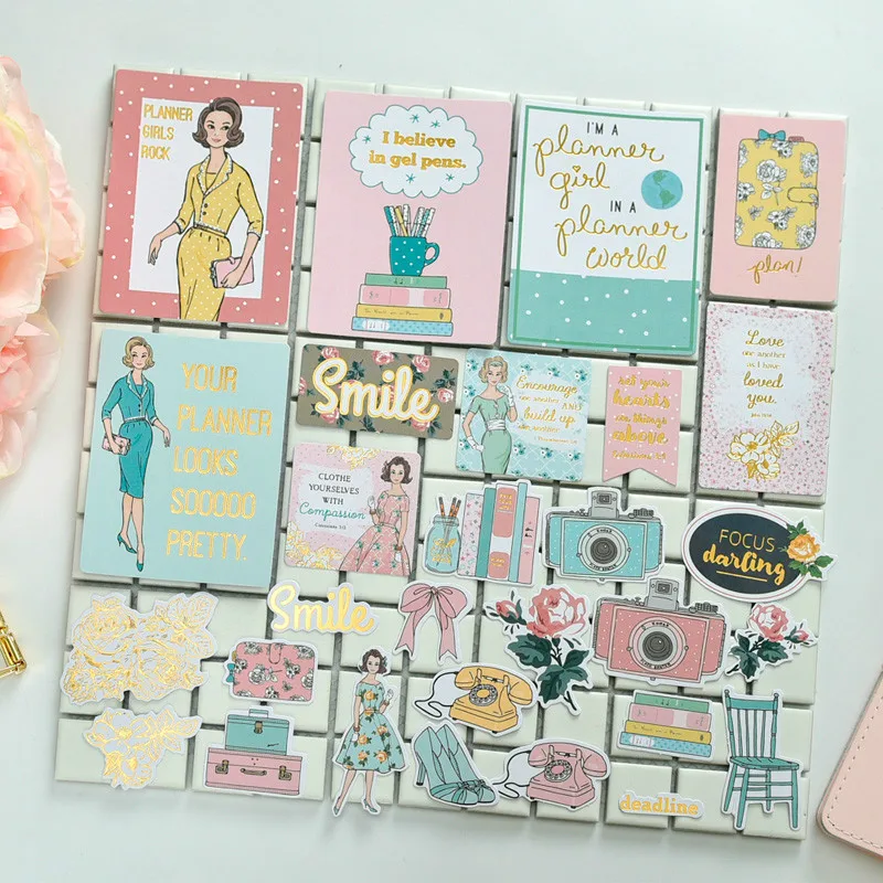 25 шт. Красивая Женская карточка скрапбукинга Happy Planner создание карт проект для