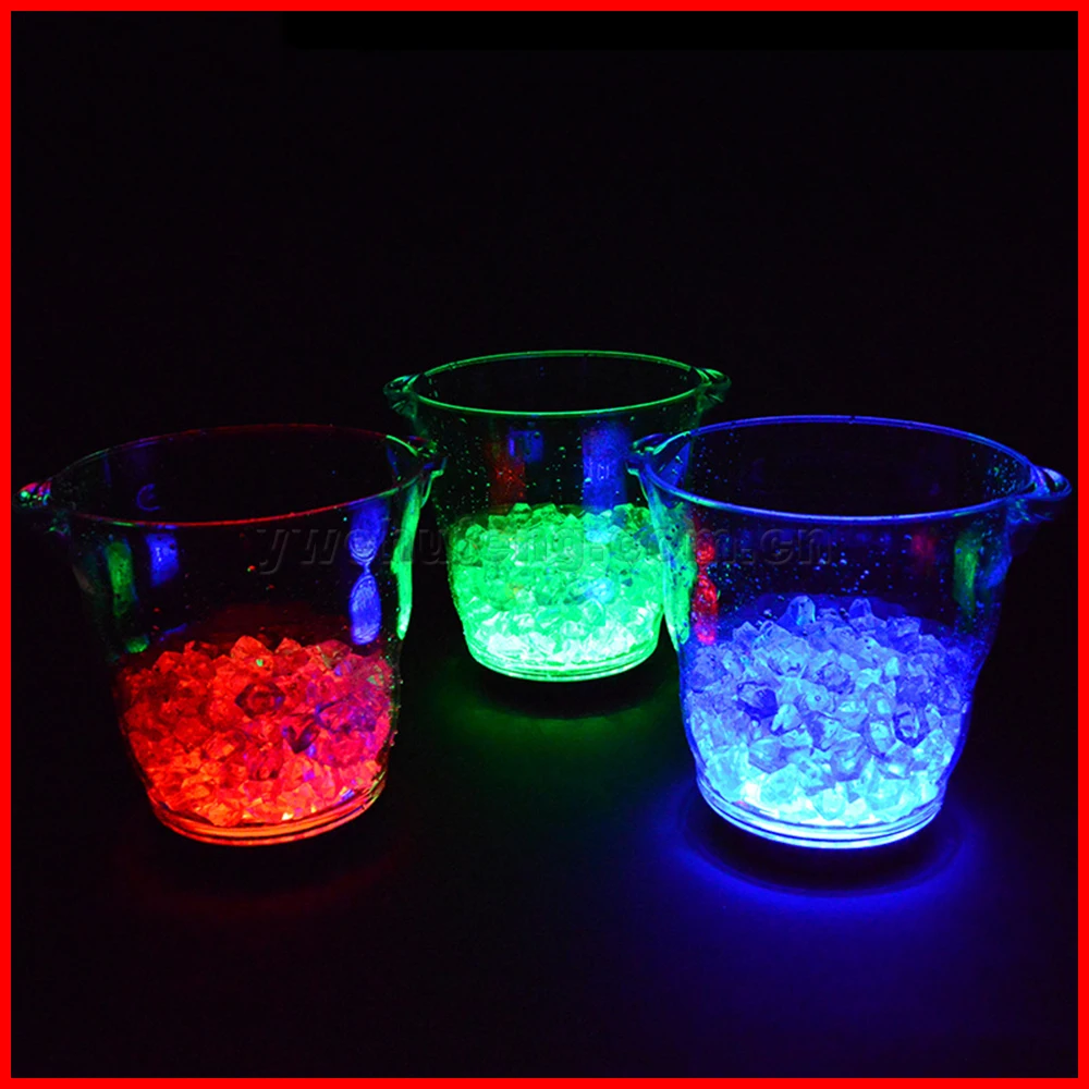 Бесплатная доставка! 5 шт./лот 5л LED растущее ведро для льда шампанского ночного