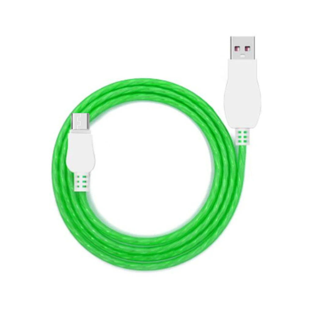 USB кабель type C 8 PIN Светодиодный светящийся зарядный кабель Данные синхронизировать мобильный телефон кабели usb зарядный шнур - Тип штекера: Green