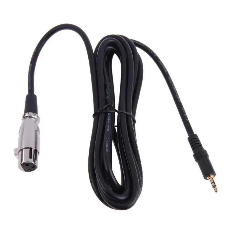 Стерео разъем микрофона кабель XLR 3 контактный под прямым углом 1/8 XLR3F для правой