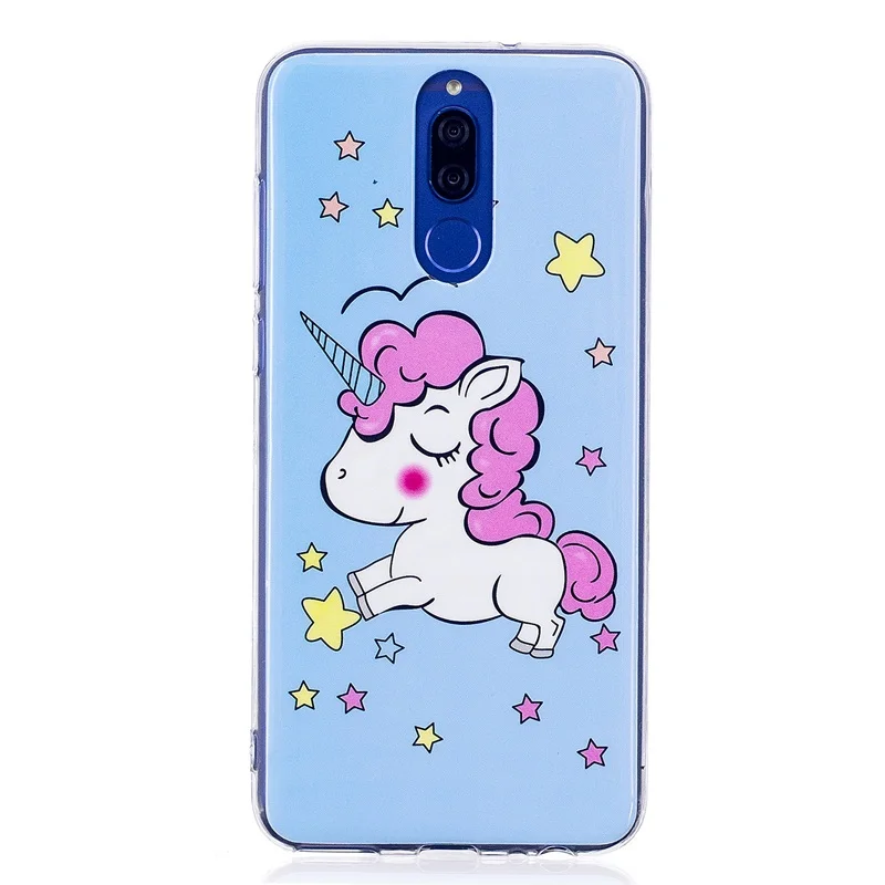 Чехол для Huawei Nova 2i задняя крышка из ТПУ с мультяшным рисунком прозрачный