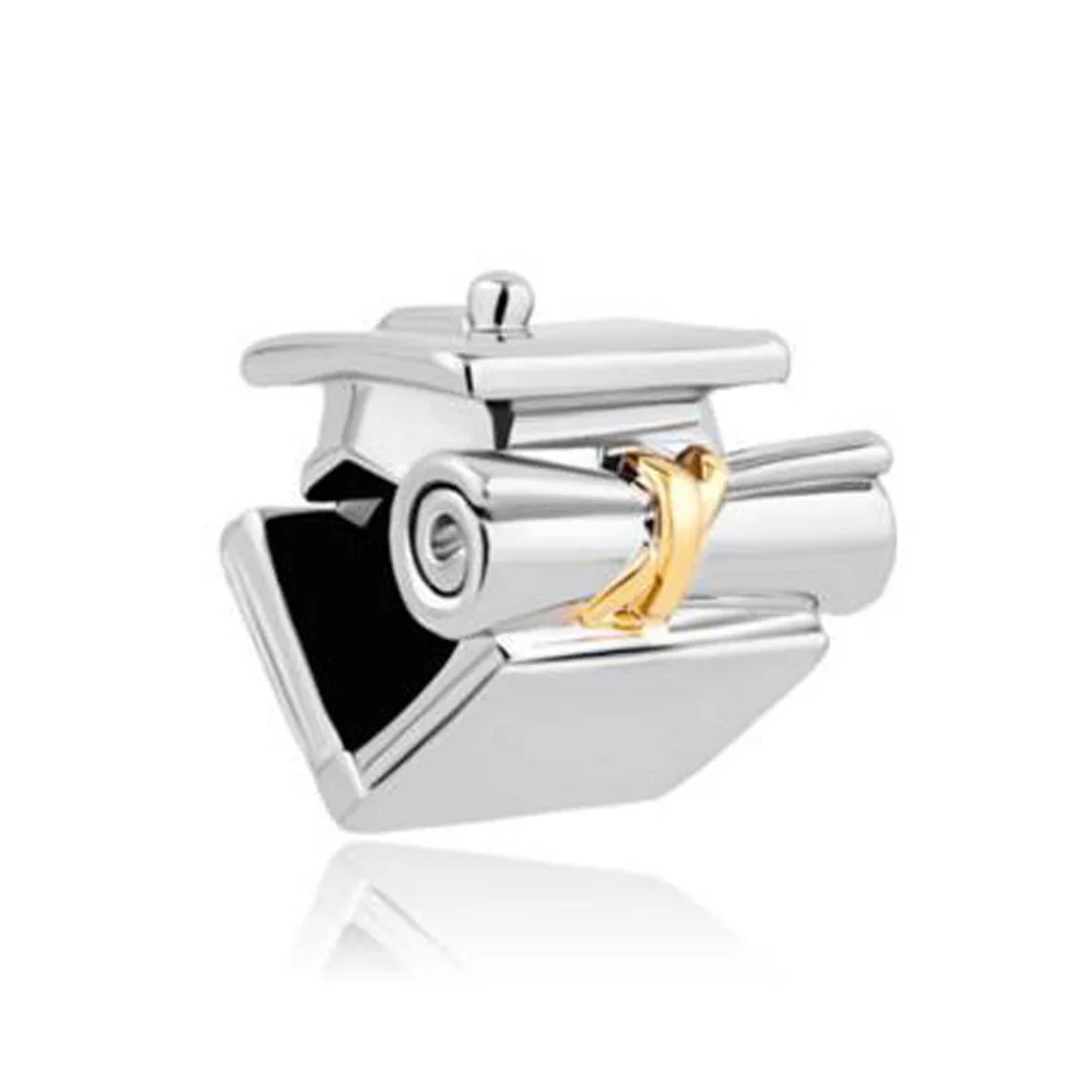 DIY выпускник траншеекопатель колпачок книги для шарма бусины Fit Pandora браслет