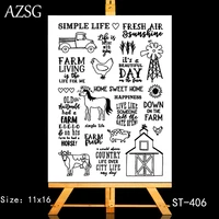 azsg simple rural life livestock truck clear stamps for diy scrapbookingcard makingalbum decorative silicone stamp crafts
