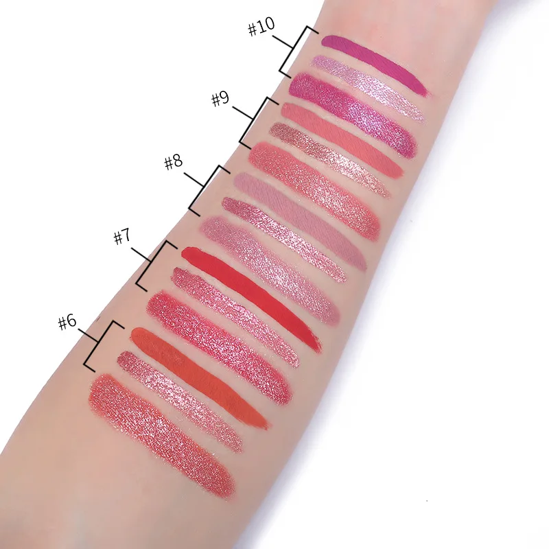 SMAKUP Двойная жидкая тени для глаз: осветляющая, долговечная матовая и мерцающая жемчужная макияж.