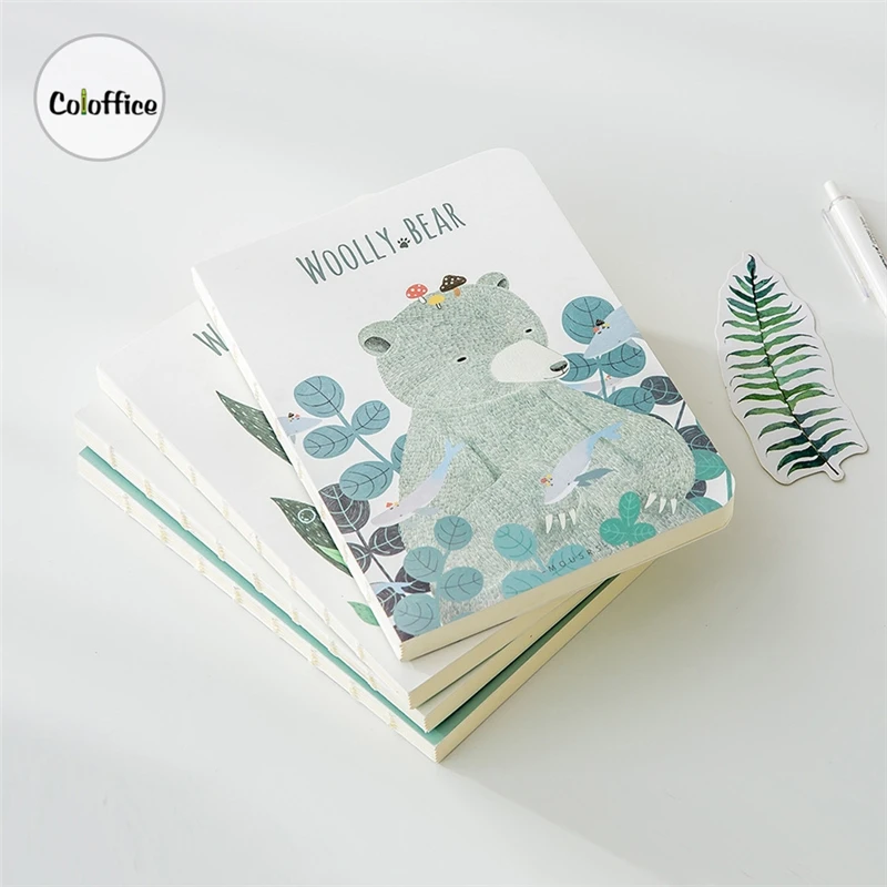 Coloffice японский свежий A5 13x18 см животный Медведь Лес печать дневник иллюстрация