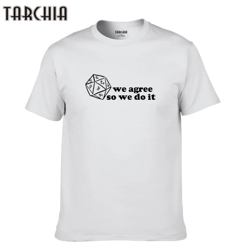 Футболка TARCHIA мужская повседневная с принтом хлопок короткий рукав мягкая