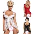 Женское кружевное сексуальное нижнее белье, сексуальное нижнее белье в стиле Babydoll, горячая короткая юбка, одежда для сна xxl, интимные товары