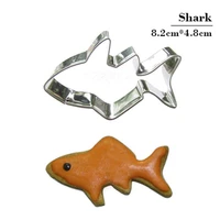 shark baking gadget cookie press cutters craft tools cake decoration stainless steel kitchen accessories best selling fondant