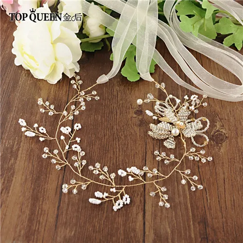 ivory organza TOPQUEEN SH68 Свадебные ремни с жемчугом свадебный пояс для невесты Свадебные аксессуары тонкие ремни для ночного платья - Цвет: ivory organza
