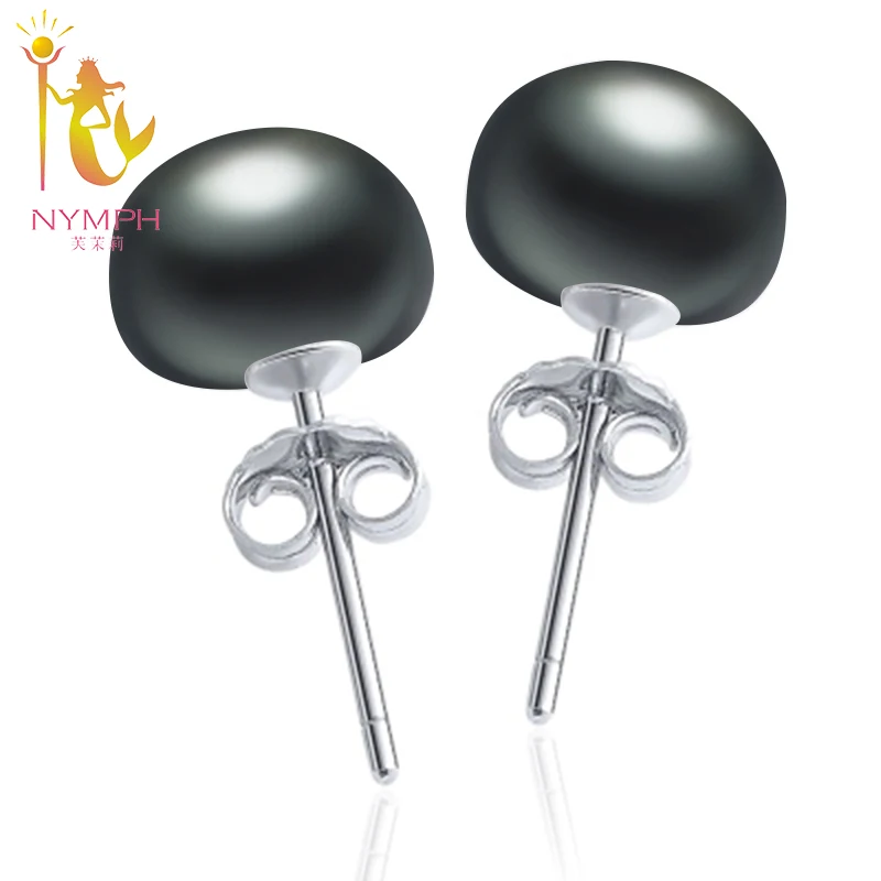 Серьги [NYMPH] из стерлингового серебра с жемчугом ювелирные изделия натурального