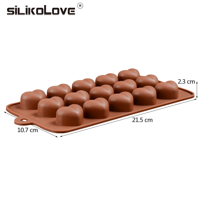 SILIKOLOVE 15 полости DIY любовь форма для шоколада «сердце» силиконовые свадебные конфеты Bkaing формы украшения для кексов форма для выпечки