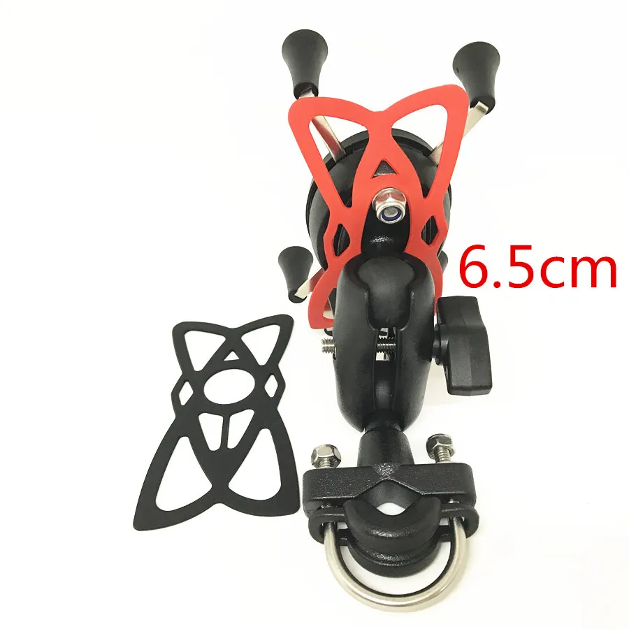 6.5cm kit Jadkinsta Универсальный качественный пластиковый держатель для мотоцикла на руль X-Grip, держатель для мобильного телефона, смартфона для iPhone, крепления для оперативной памяти - Цвет: 6.5cm kit