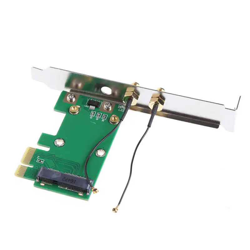 Мини PCI E к адаптеру преобразователь беспроводной Wi Fi адаптер с антенной 2 дБ